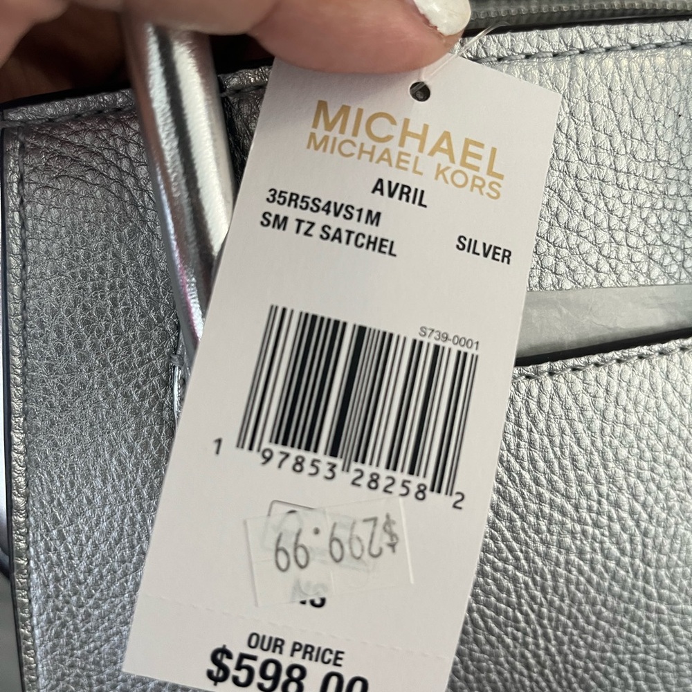Michael Kors Silver Mini Bag - Picture 8 of 11